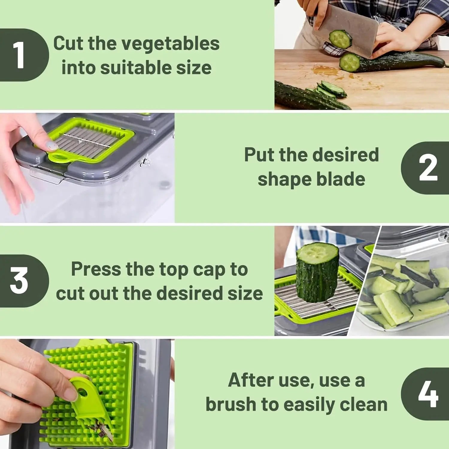 Cortador de verduras 12 en 1 multifuncional y manual con cuchillas intercambiables. Ideal para cortar y rallar vegetales con facilidad.