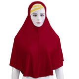 Muslim Women Instant Hijab Prayer Full Cover Chemo Cap One Piece Amira Scarf Shawls Veil Islamic Ramadan Khimar Turban Headwrap