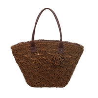 Summer Large Capacity Hand Knitting Straw Bag with Inner Pocket Casual Crochet Beach Handbag Travel Vacation Shopping Tote 2025