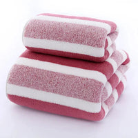 Striped Pattern Towel Set Soft Hand Towel Bath Towel Quick Drying Absorbent Towels For Bathroom