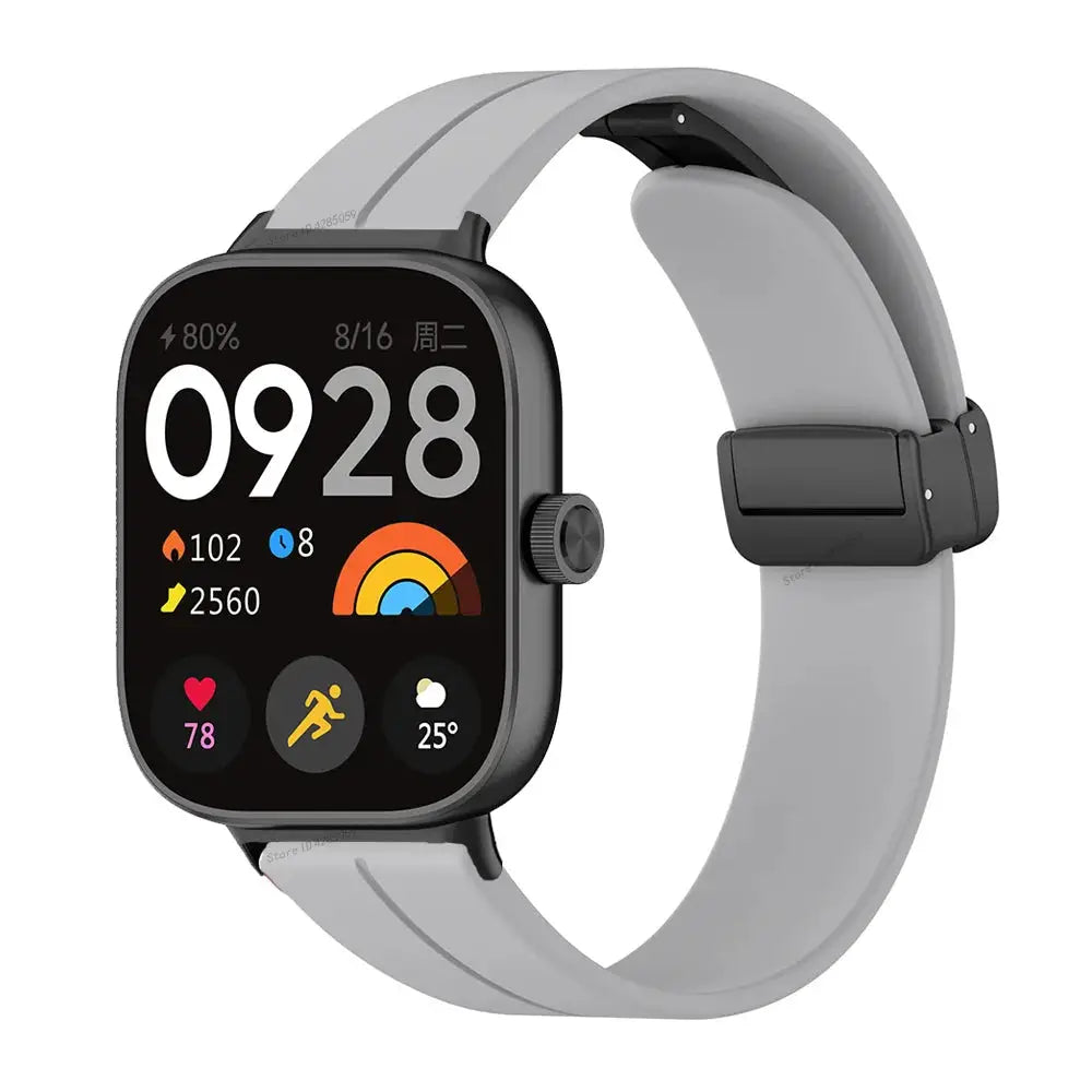 Silicone Wristband For Redmi Watch 3 Active Strap Magnetic Folding Buckle Bracelet For Redmi Watch 3/4 SmartWatch Band Accessory