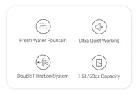 ROJECO Smart Cat Water Fountain Automatic Pet Water Dispenser For Cats Dog Drinking Purifier Fountain with Recirculate Filters