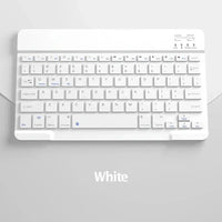 Spanish/English Bluetooth Keyboard 10 inch for iPad Air Pro Wireless Rechargeable Keyboard for Phone Tablet Laptop Universal