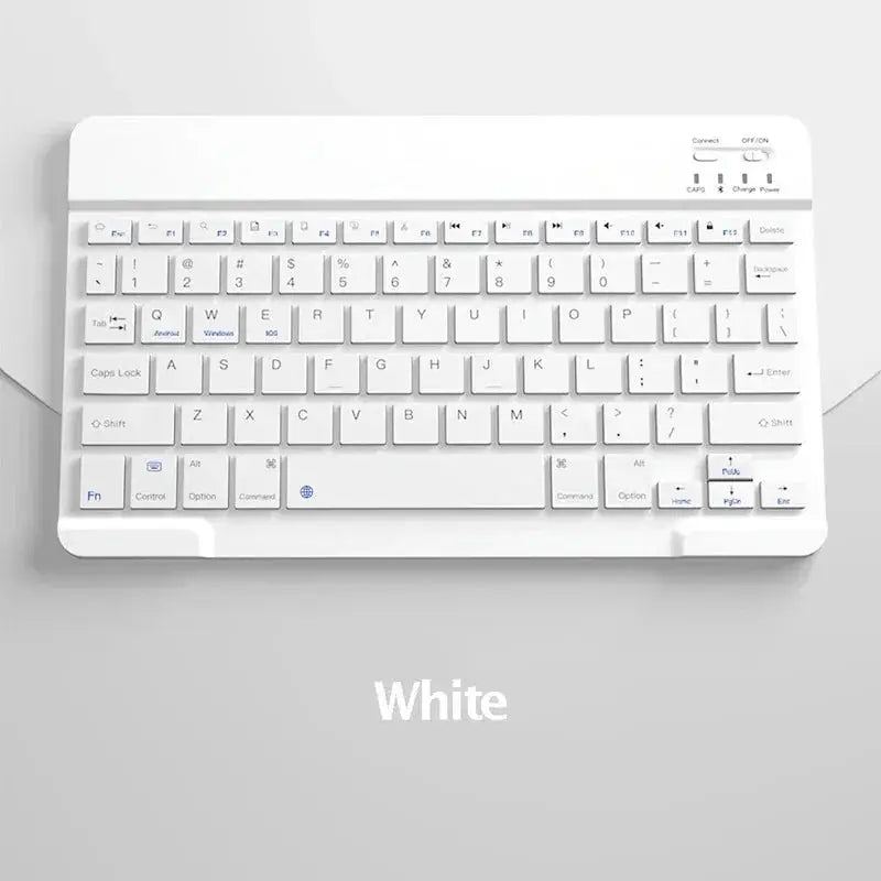 Spanish/English Bluetooth Keyboard 10 inch for iPad Air Pro Wireless Rechargeable Keyboard for Phone Tablet Laptop Universal