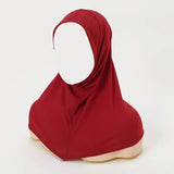 Muslim Women Instant Hijab Prayer Full Cover Chemo Cap One Piece Amira Scarf Shawls Veil Islamic Ramadan Khimar Turban Headwrap