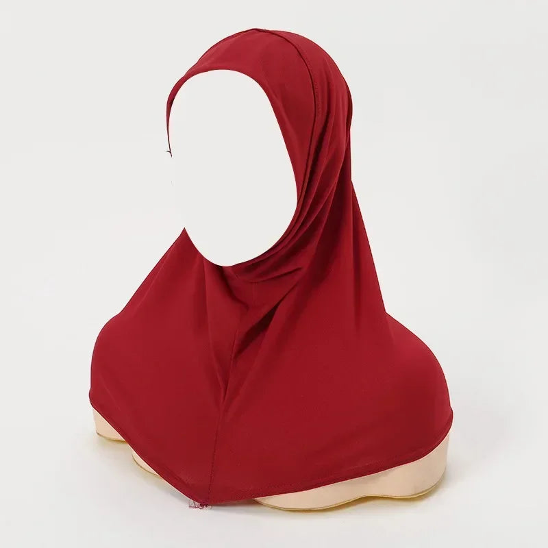 Muslim Women Instant Hijab Prayer Full Cover Chemo Cap One Piece Amira Scarf Shawls Veil Islamic Ramadan Khimar Turban Headwrap