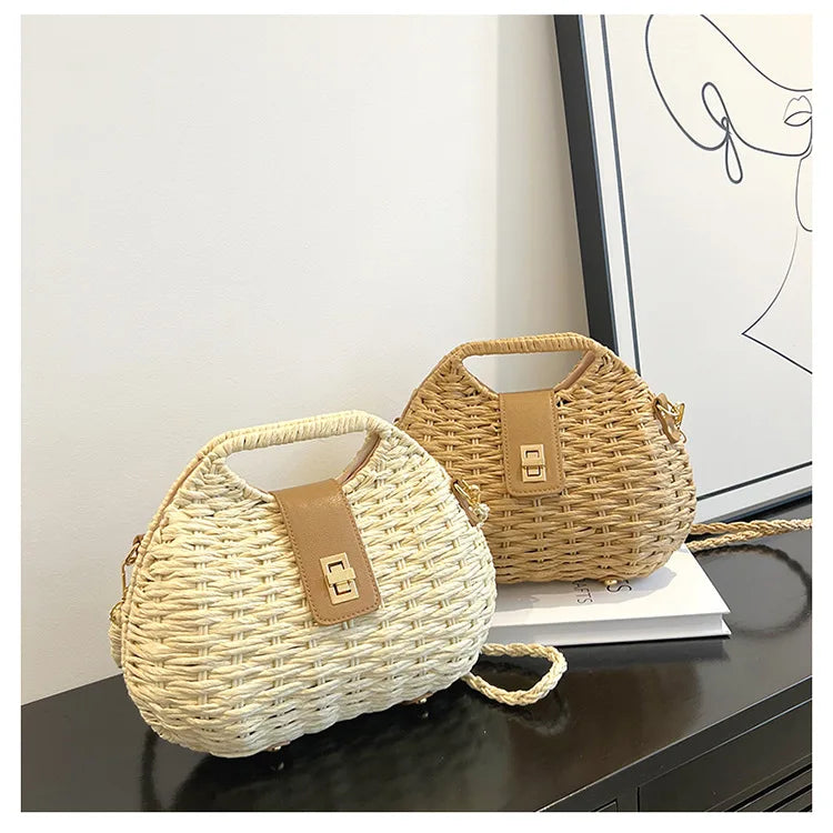 Wicker Rattan Summer Bag