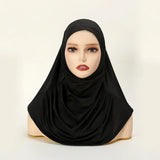 Muslim Women Instant Hijab Prayer Full Cover Chemo Cap One Piece Amira Scarf Shawls Veil Islamic Ramadan Khimar Turban Headwrap