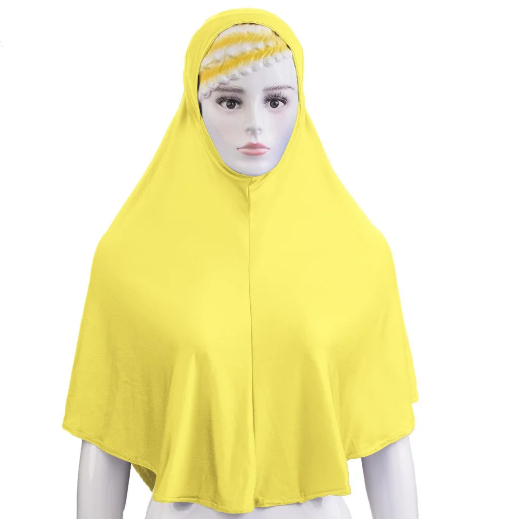 Muslim Women Instant Hijab Prayer Full Cover Chemo Cap One Piece Amira Scarf Shawls Veil Islamic Ramadan Khimar Turban Headwrap