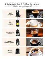 HiBREW Multiple Capsule Coffee Machine, Hot/Cold Dolce Gusto Milk Nespresso Capsule ESE Pod Ground Coffee Cafeteria 20Bar 5 in 1