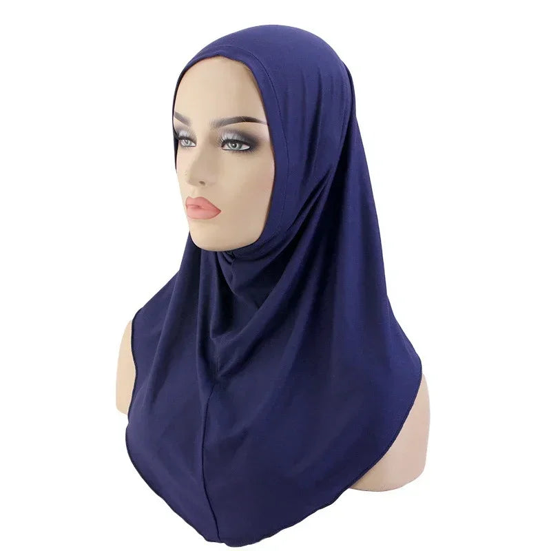 Muslim Women Instant Hijab Prayer Full Cover Chemo Cap One Piece Amira Scarf Shawls Veil Islamic Ramadan Khimar Turban Headwrap