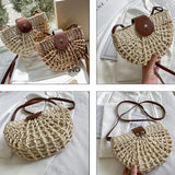 Summer Straw Bag - Fashion Semicircle