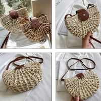 Summer Straw Bag - Fashion Semicircle