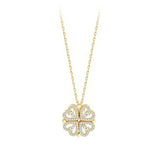 Love Magnetic Pendant Necklace Ladies Clover Necklace Heart Shaped Clover Necklace Lucky 4 In 1 Love Pendant Jewelry Gift