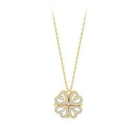 Love Magnetic Pendant Necklace Ladies Clover Necklace Heart Shaped Clover Necklace Lucky 4 In 1 Love Pendant Jewelry Gift