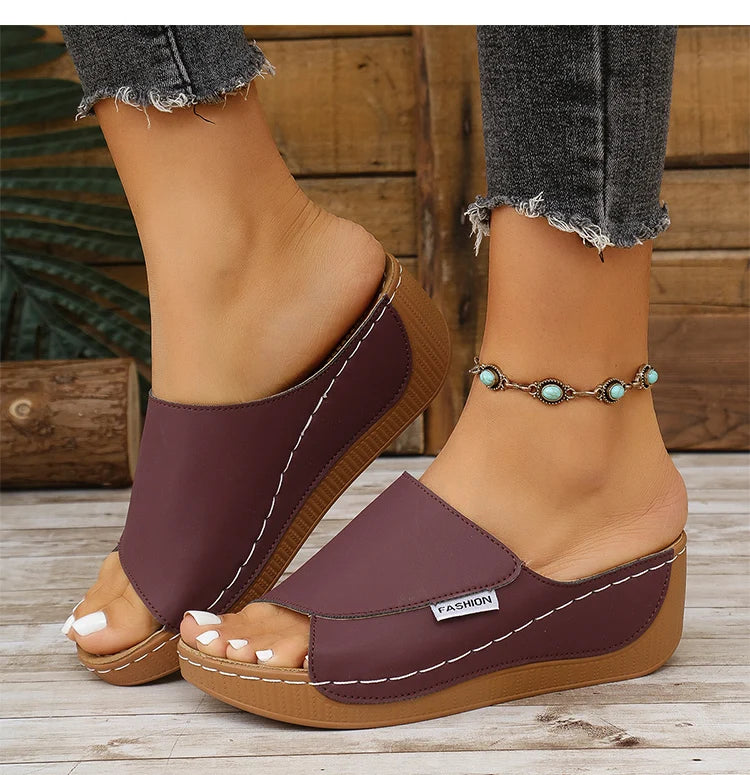 Women's Sandals Casual Heels Sandals Summer Woman Shoes Luxury Slippers Heeled Sandals Wedges Shoes Summer Footwear Women 2025