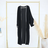 Modest Open Abaya Kimono Kaftan Dubai Islam Muslim Dress Abayas Caftan Marocain Qatar Oman Turkey Clothing For Women Robe Femme