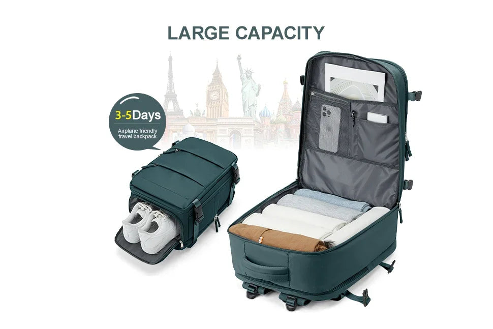 XOKY Cabin Bag 45x36x20 Backpack, 40x20x25 Ryanair Carry-Ons, Women/Men Aeroplane Travel Backpack, Cabin Size Laptop Backpack