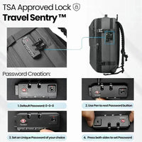 60L Airback Vacuum Compression Backpack with Wheels Expandable Men Waterproof Carry On Travel Backpacks 17 inch Laptop Backpack