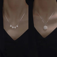 Love Magnetic Pendant Necklace Ladies Clover Necklace Heart Shaped Clover Necklace Lucky 4 In 1 Love Pendant Jewelry Gift