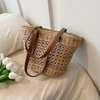 Summer Straw Beach Tote