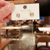 Pendientes de hojas doradas de cristal verde para mujer, accesorios diarios de individualidad, aniversario del Día de San Valentín, regalos de joyería de cumpleaños