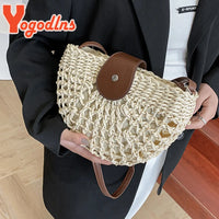 Summer Straw Bag - Fashion Semicircle
