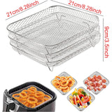 Air Fryer Baking Rack Metal Square/Round/Rectangle Oven Grill Racks Airfryer Accessories for Cosori,Instant Vortex,Gourmia,Foodi
