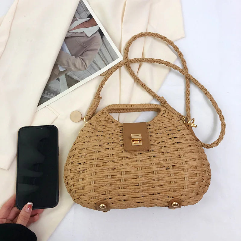 Wicker Rattan Summer Bag