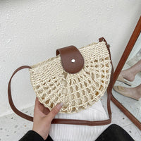 Summer Straw Bag - Fashion Semicircle