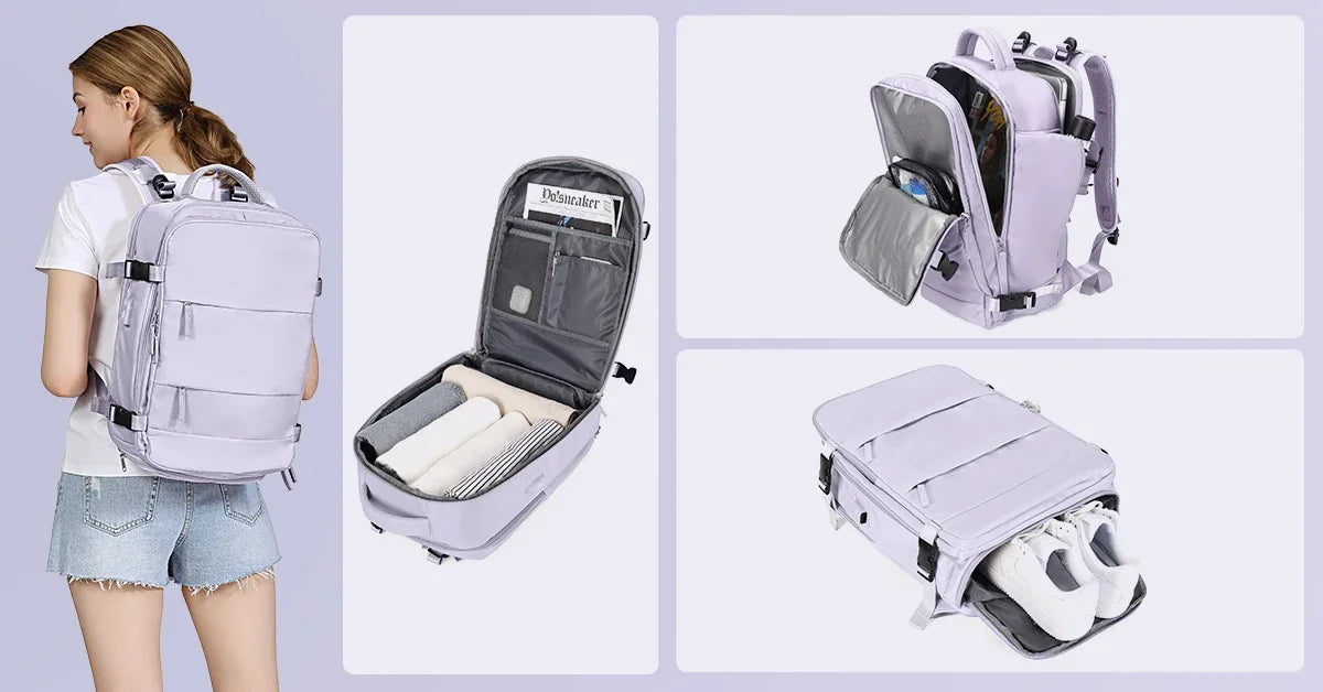 XOKY Cabin Bag 45x36x20 Backpack, 40x20x25 Ryanair Carry-Ons, Women/Men Aeroplane Travel Backpack, Cabin Size Laptop Backpack