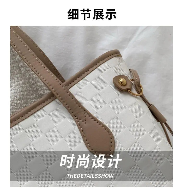 Large Capacity Bag Women's New Trendy and High-end Tote Bag Women's Summer Versatile Handheld Single Shoulder Commuting Bag