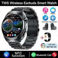 For Xiaomi New 2 in 1 Smart Watch With Earbuds Smartwatch TWS Bluetooth Earphone Heart Rate Blood Pressure Monitor Sports Watch