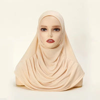 Muslim Women Instant Hijab Prayer Full Cover Chemo Cap One Piece Amira Scarf Shawls Veil Islamic Ramadan Khimar Turban Headwrap