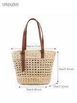 Summer Straw Beach Tote