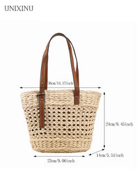 Summer Straw Beach Tote
