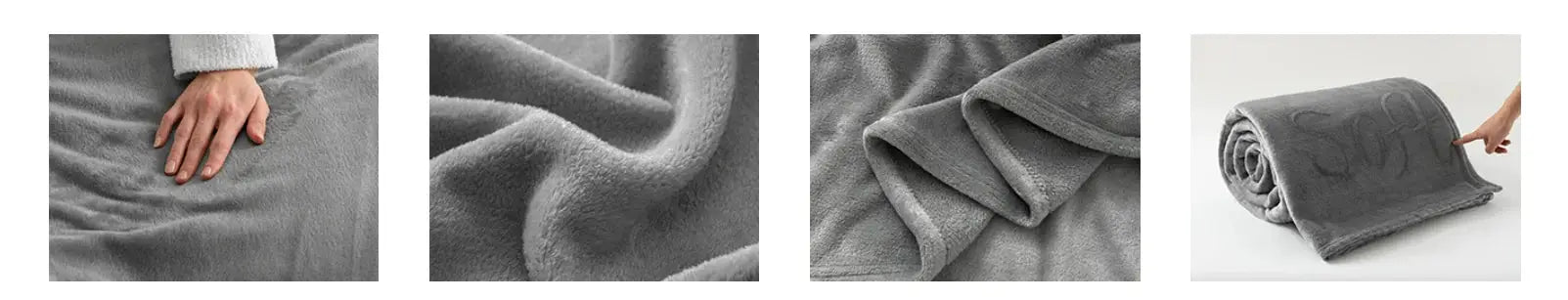 Good Nite Cuddle blanket Fluffy Fleece Day blanket for Adults Soft Sofa blanket Warm & Machine Washable Black