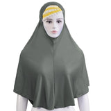 Muslim Women Instant Hijab Prayer Full Cover Chemo Cap One Piece Amira Scarf Shawls Veil Islamic Ramadan Khimar Turban Headwrap