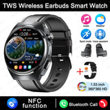For Xiaomi New 2 in 1 Smart Watch With Earbuds Smartwatch TWS Bluetooth Earphone Heart Rate Blood Pressure Monitor Sports Watch