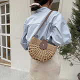 Summer Straw Bag - Fashion Semicircle