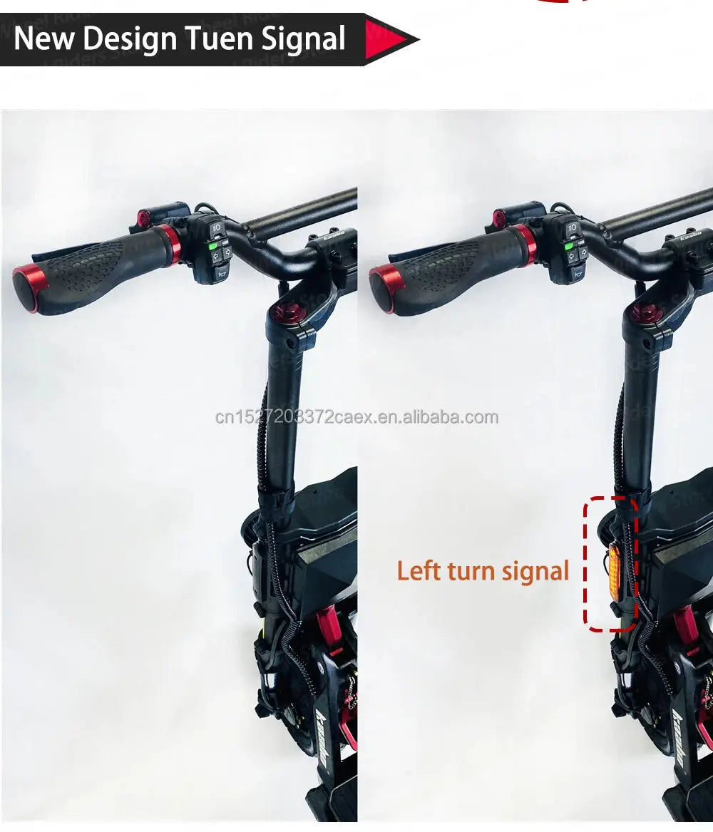 Electric Scooter Gold Color Sine Wave Display 72V 35Ah 2000Wx2 Skateboard Powerful Adult Foldable
