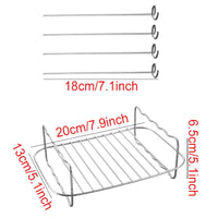 Air Fryer Baking Rack Metal Square/Round/Rectangle Oven Grill Racks Airfryer Accessories for Cosori,Instant Vortex,Gourmia,Foodi