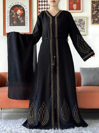Elegant Women's Party Dress Chiffon Loose Open Zipper Abaya Muslim Islamic Clothing Cardigan Style for Special Occasions