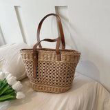 Summer Straw Beach Tote