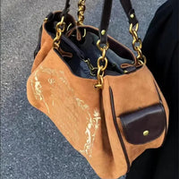 Vintage Letter Y2k Handbag Women Gothic Large Capacity Casual Crossbody Bag Purse Female Harajuku Aesthetic The Tote Bag