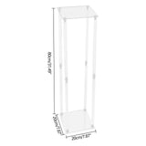 Clear Flower Stand Pack of 2 Wedding Decoration Table Centerpiece Clear Acrylic Floor Vase Decorative Column Stand for Party