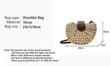Summer Straw Bag - Fashion Semicircle