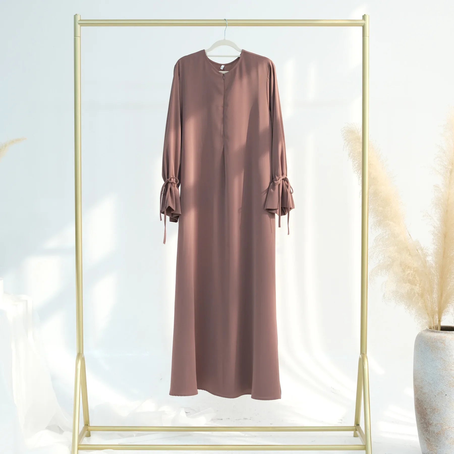 Ramadan Eid Plain Black Abaya Dubai Women drawstring Islam Muslim Maxi Kaftan Dress Kebaya Caftan Marocain Robe Femme Musulmane