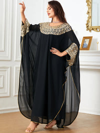 Eid Muslim Vestidos for Women Party Robe Middle East Ramadan Arabian Jalabiya Morocco Dubai Islam Bat Sleeve Loose Abaya Dresses