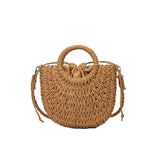 Straw Rattan Beach Handbag